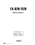 Epson FX-1170 Service manual