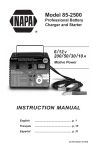 Schumacher Electric 85-2500 Instruction manual