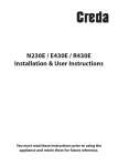 N230E / E430E / R430E Installation & User Instructions