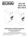 Bunn G9 Service manual