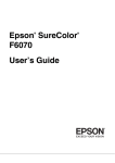 Epson SureColor F6070 User`s guide
