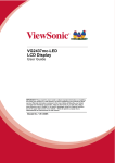 ViewSonic VG2437mc-LED User guide