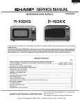 Sharp R-403KK Service manual