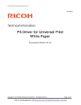Ricoh Type W3600 Technical information