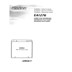 Clarion EA1276 Owner`s manual