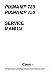 Canon PIXMA MP750 Service manual
