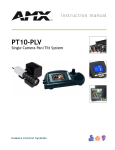 AMX AXP-PLV POSITRACK PILOT VIDEO TOUCH PANEL Instruction manual