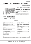 Sharp CD-MPX870W Service manual