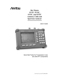 Anritsu S113C User`s guide