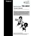 Roland TD-8KV Owner`s manual