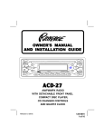 Audiovox ACD-27 Operating instructions