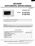 Sharp R-401FK Service manual