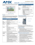 AMX NXD-CV15 Installation guide