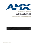 AMX ALR-AMP-8 Instruction manual