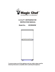 Magic Chef MCBR480W Instruction manual