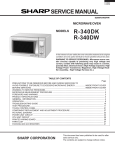 Sharp R-340D Service manual