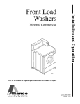 Alliance Laundry Systems 800138R2 Specifications