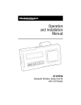 Magnadyne Bluetooth Wireless Hands Free Kit Speakerphone BT-HFKP30 Installation manual