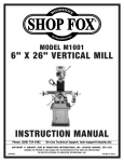 Woodstock SHOP FOX M1001 Specifications