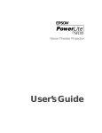 Epson PowerLite TW-100 User`s guide