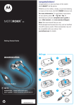 Motorola Motorokr U9 User`s guide