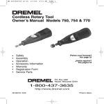 Dremel 770 Owner`s manual