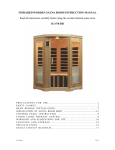 Saunatec Infared Wooden Sauna Room IG-570G Instruction manual