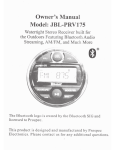 Prospec JBL-PRV175 Owner`s manual