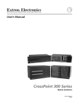 Extron electronics CrossPoint 300 1212 Operating instructions