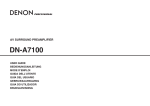 Denon DN-A7100 - AV Surround Preamplifier User guide