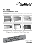 Delfield F18BC Installation manual