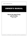 COMFORT-AIRE Room Air Conditioners s Owner`s manual