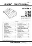 Sharp UX-188 Service manual