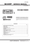 Sharp CD-BA1500H Service manual