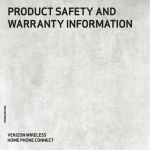 Product Safety and Warranty InformatIon