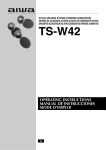 Aiwa TS-W42 Operating instructions
