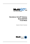 Standalone Voice/IP Gateway Model MVP200 H.323
