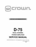 Crown D-75A Service manual