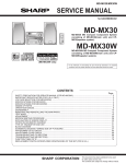 Sharp MD-MX30 MD Service manual