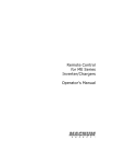 Magnum Energy ME-RC Operator`s manual