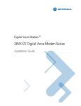 Motorola DIGITAL VOICE MODEM SBV5122 Installation guide