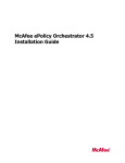 McAfee ePolicy Orchestrator 4.5 Installation Guide