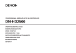 Denon DNHD2500 - Dual DJ MP3 Player Operating instructions