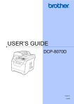 Brother DCP-8070D User`s guide
