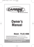 Carbine PLUS-6800 Owner`s manual