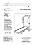 Weslo WLTL24090 User`s manual