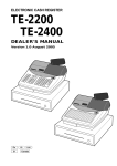 Casio TE-2400 Dealers Manual