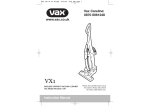 Vax VX1 Instruction manual