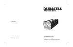 Duracell inverter 1000 Installation guide
