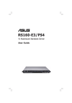 Asus 1U Rackmount Barebone Server RS160-E3/PS4 User guide